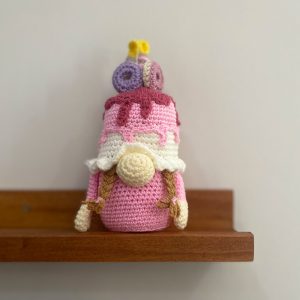 pink birthday crochet